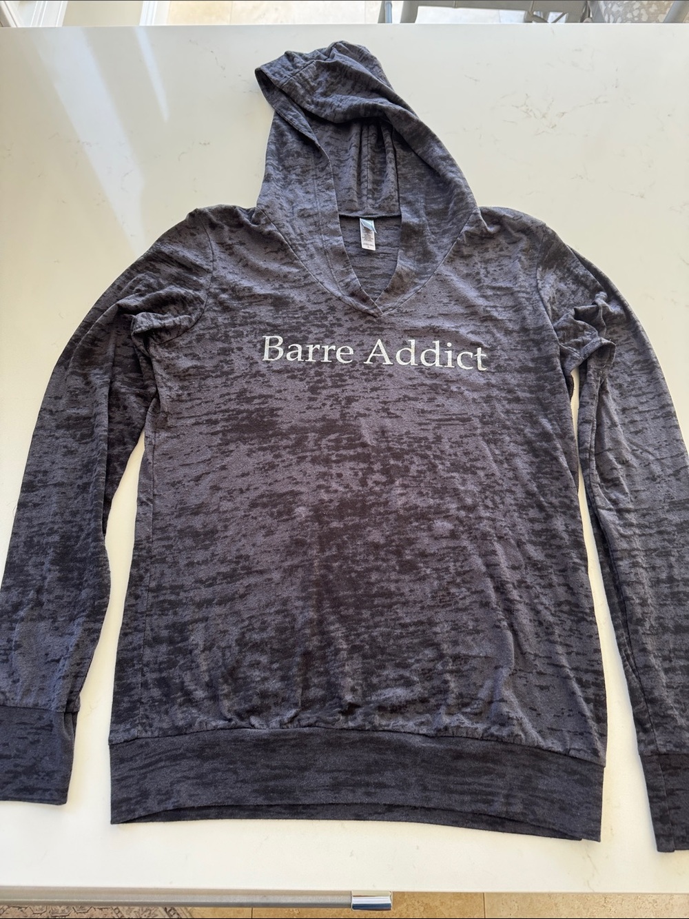 Next Level Apparel Charcoal Gray 'Barre Addict' Hooded Pullover Size: L
